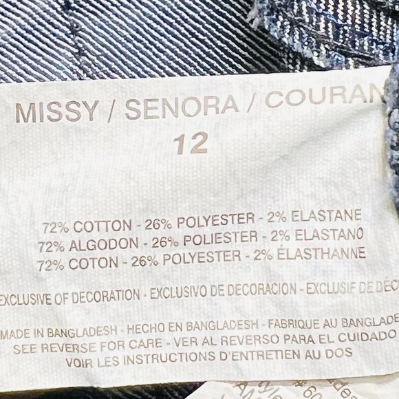 Gloria Vanderbilt Amanda Womens Mid-Rise Tapered Blue Slimming Jeans Size 12 NWT - Picture 6 of 10